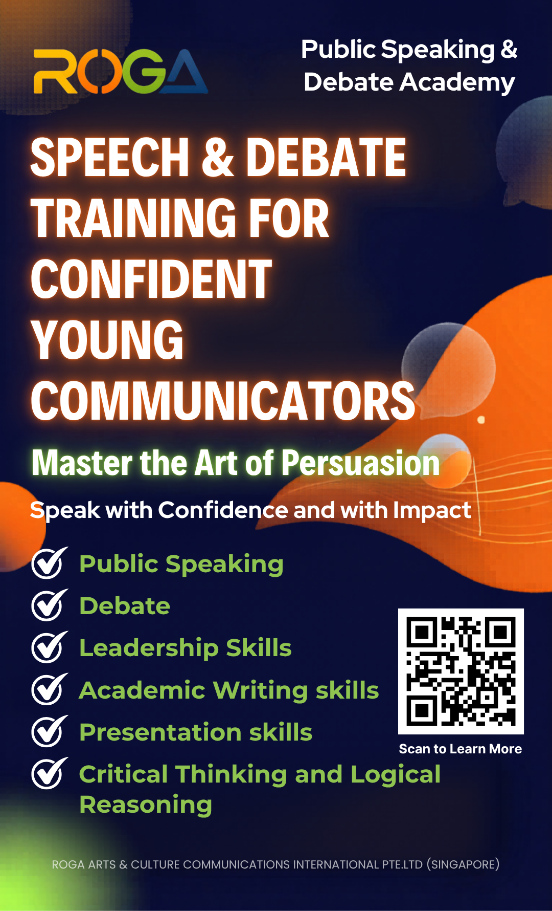 ROGA youth public speaking poster (English)